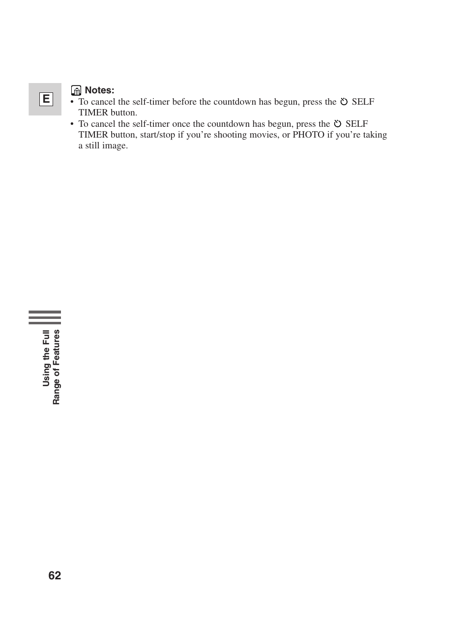 62 e | Canon Digital Video Camcorder ZR20 User Manual | Page 62 / 114