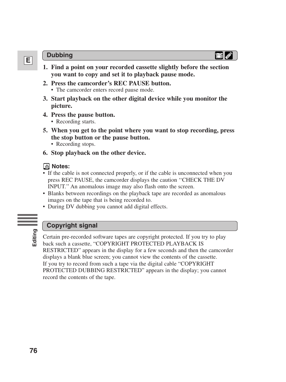 Canon Digital Video Camcorder ZR20 User Manual | Page 76 / 114