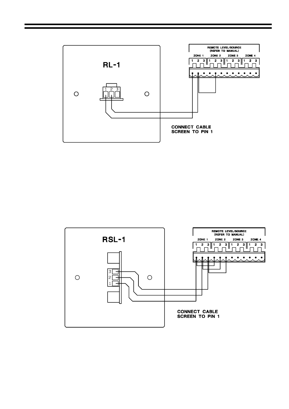 27 controlling two or more zones with one rsl-1, 28 front panel music level control defeat | Cloud Electronics 44/50 User Manual | Page 10 / 13