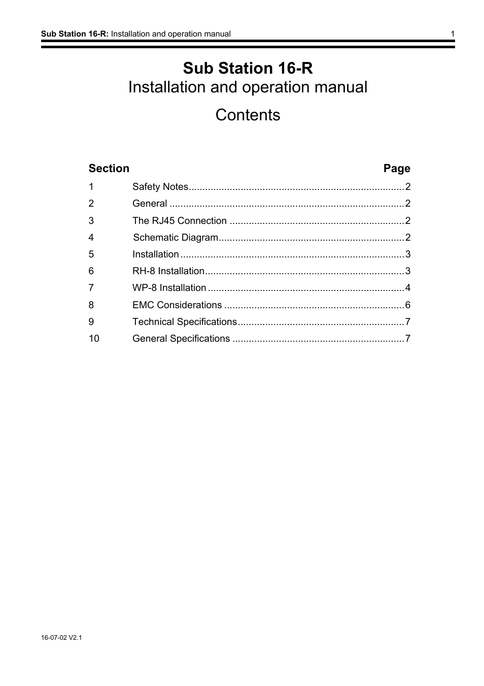 Cloud Electronics SS16 User Manual | Page 2 / 9
