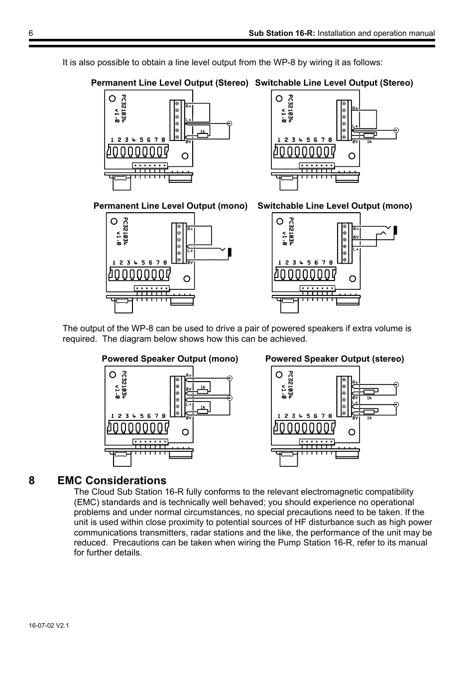 8 emc considerations | Cloud Electronics SS16 User Manual | Page 7 / 9