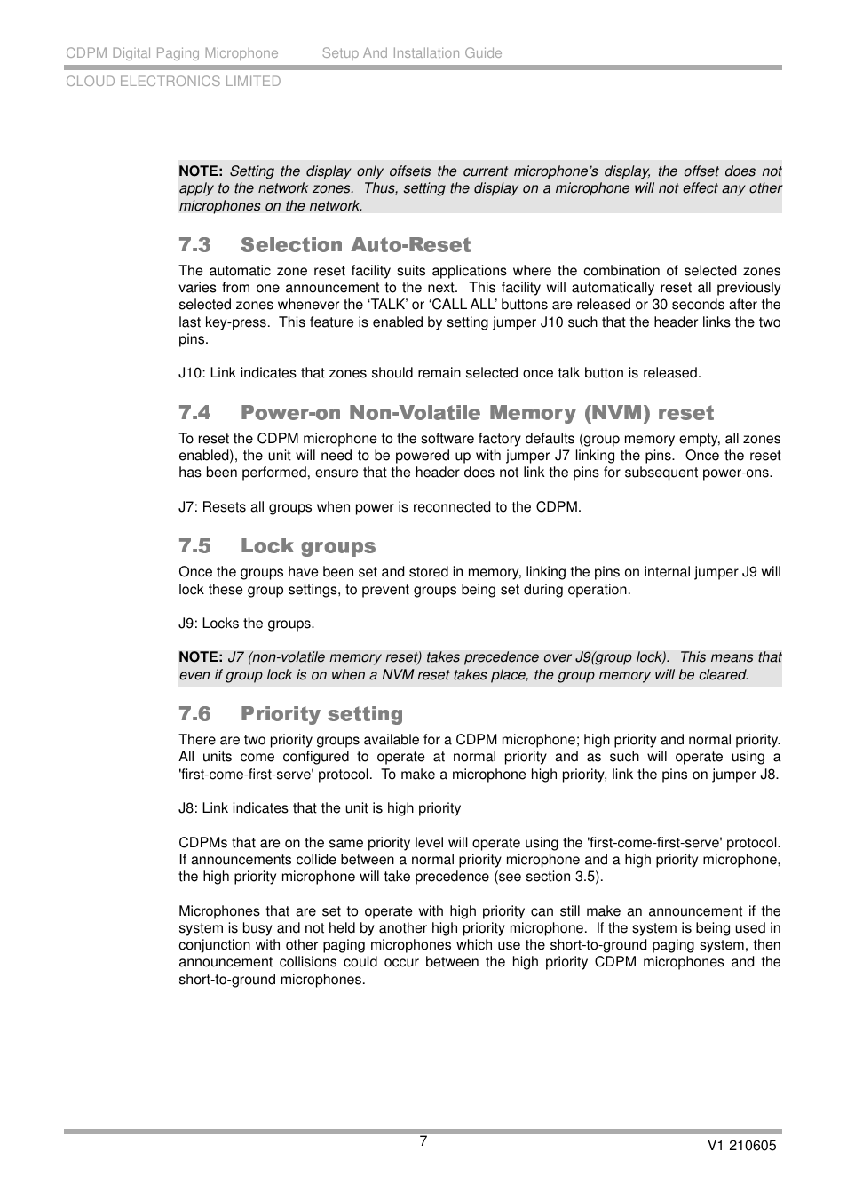 Cloud Electronics CDPM Range User Manual | Page 13 / 21