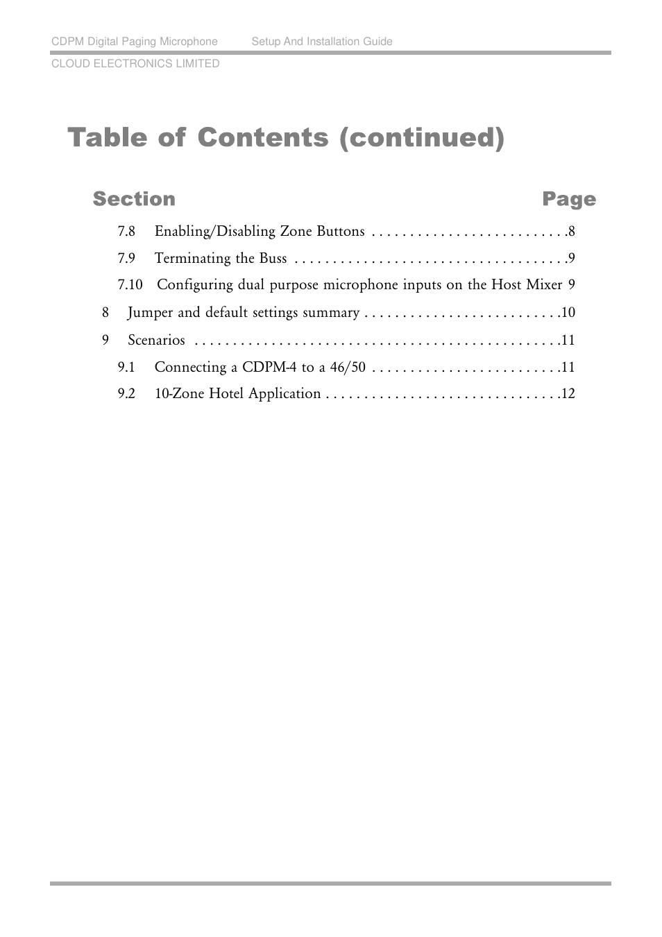Cloud Electronics CDPM Range User Manual | Page 6 / 21