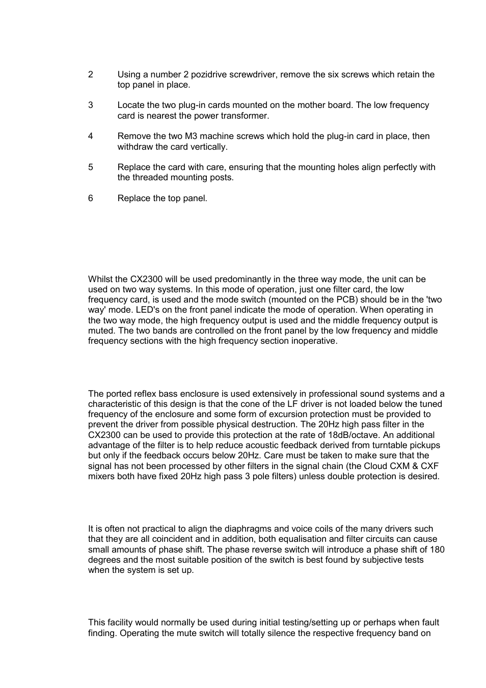 4operation and controls | Cloud Electronics CX2300 User Manual | Page 7 / 13