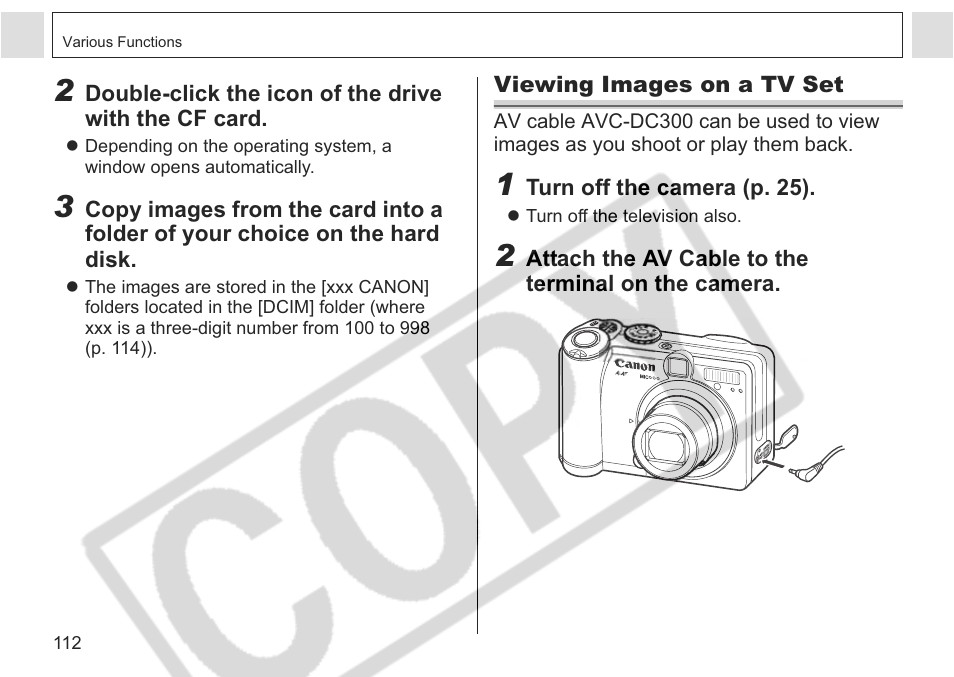 Canon A75 User Manual | Page 114 / 156