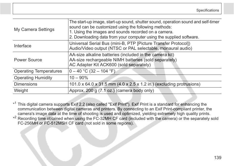 Canon A75 User Manual | Page 141 / 156
