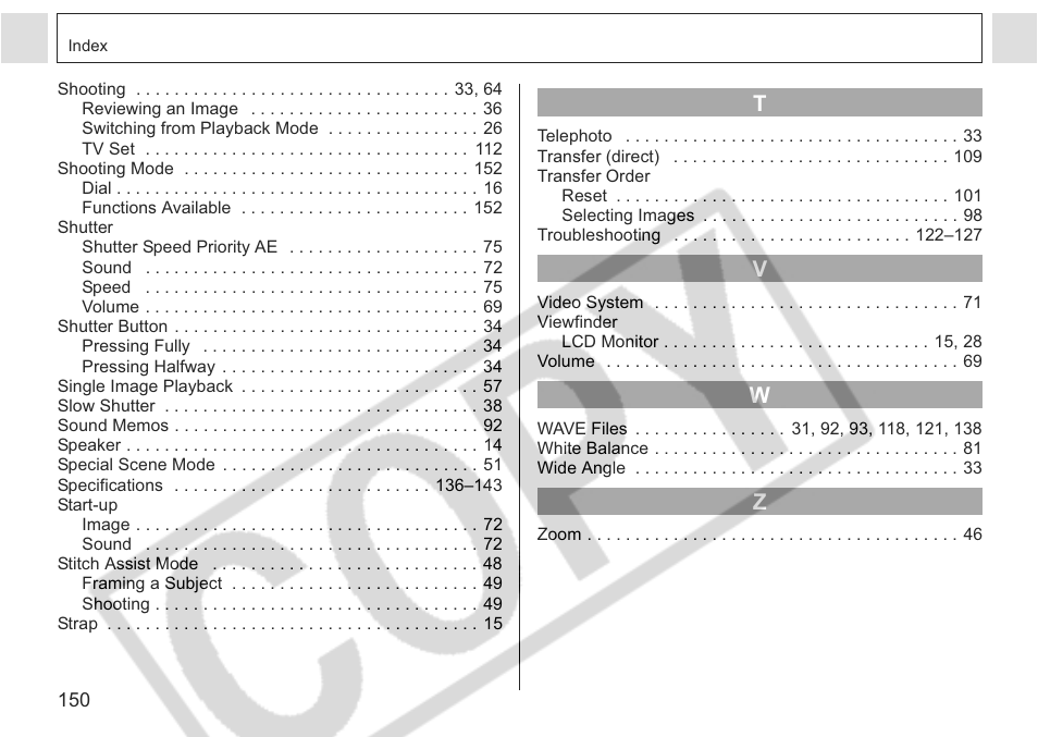 Canon A75 User Manual | Page 152 / 156
