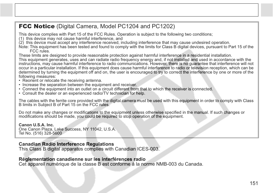 Canon A75 User Manual | Page 153 / 156