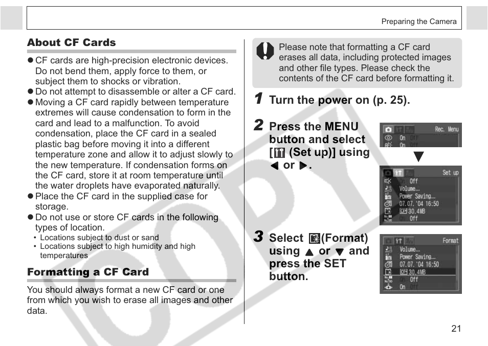 Canon A75 User Manual | Page 23 / 156