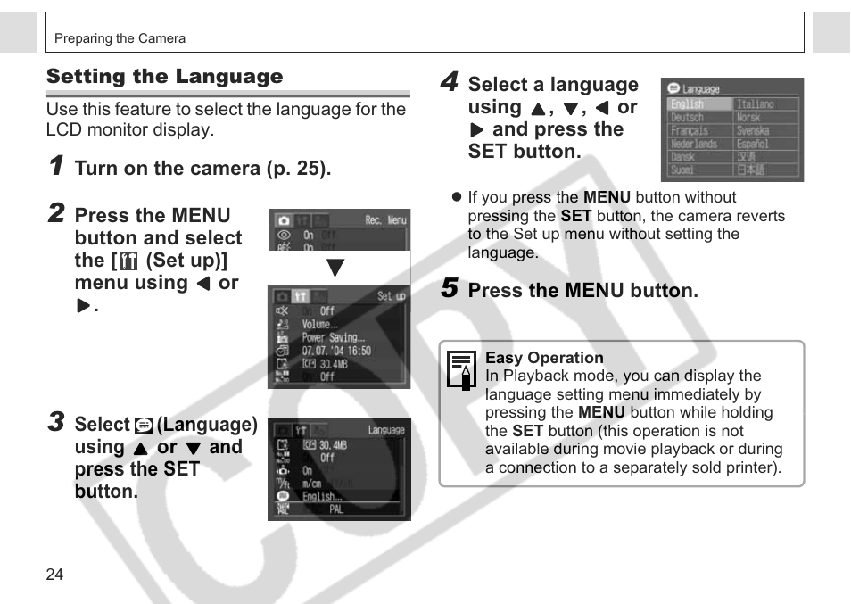 Canon A75 User Manual | Page 26 / 156
