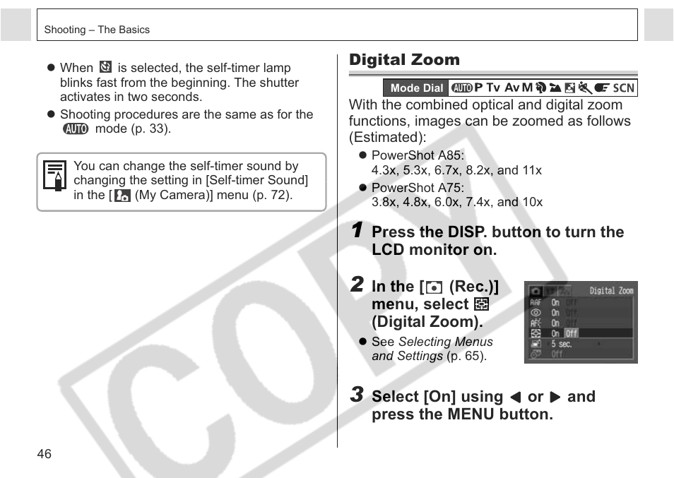 Canon A75 User Manual | Page 48 / 156