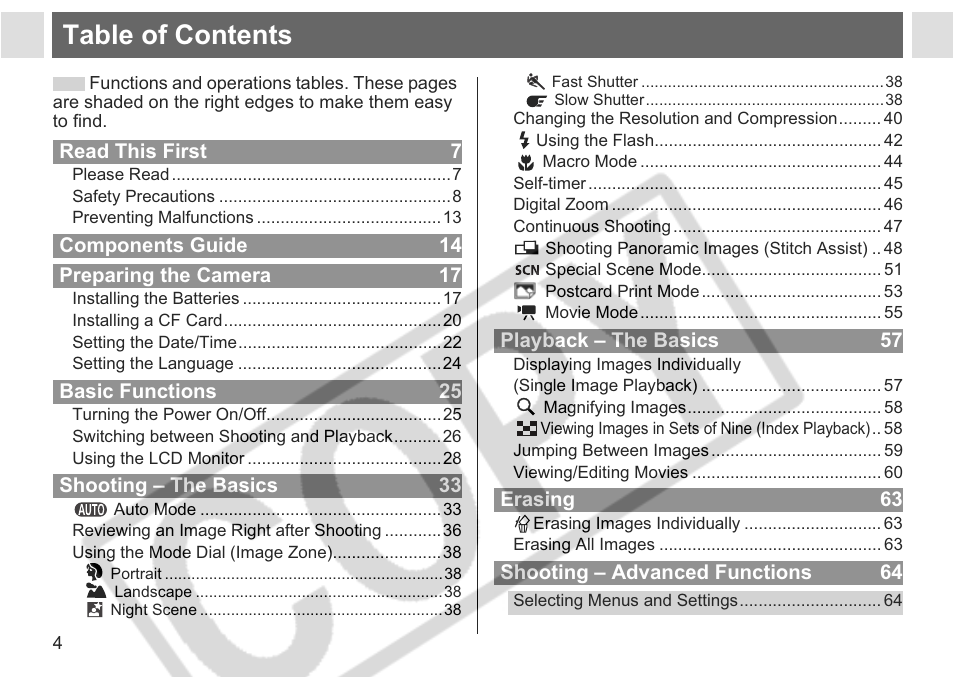 Canon A75 User Manual | Page 6 / 156
