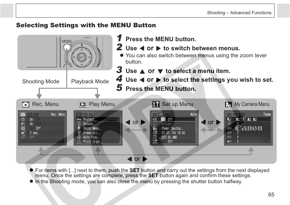 Canon A75 User Manual | Page 67 / 156