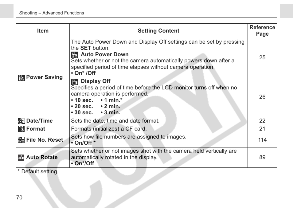 Canon A75 User Manual | Page 72 / 156
