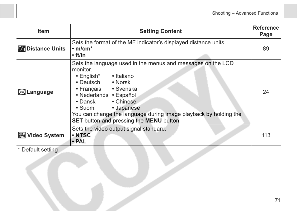 Canon A75 User Manual | Page 73 / 156