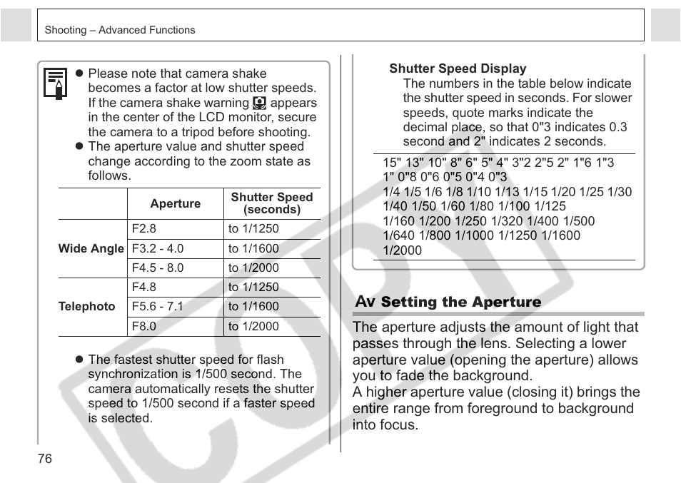 Canon A75 User Manual | Page 78 / 156