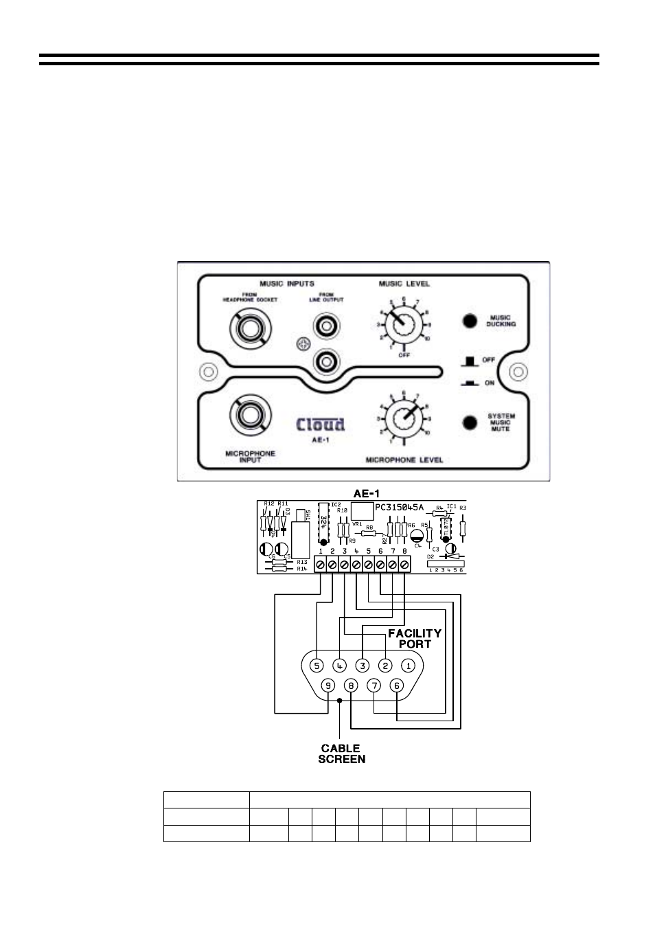 15 facility input | Cloud Electronics MPA626 User Manual | Page 12 / 17