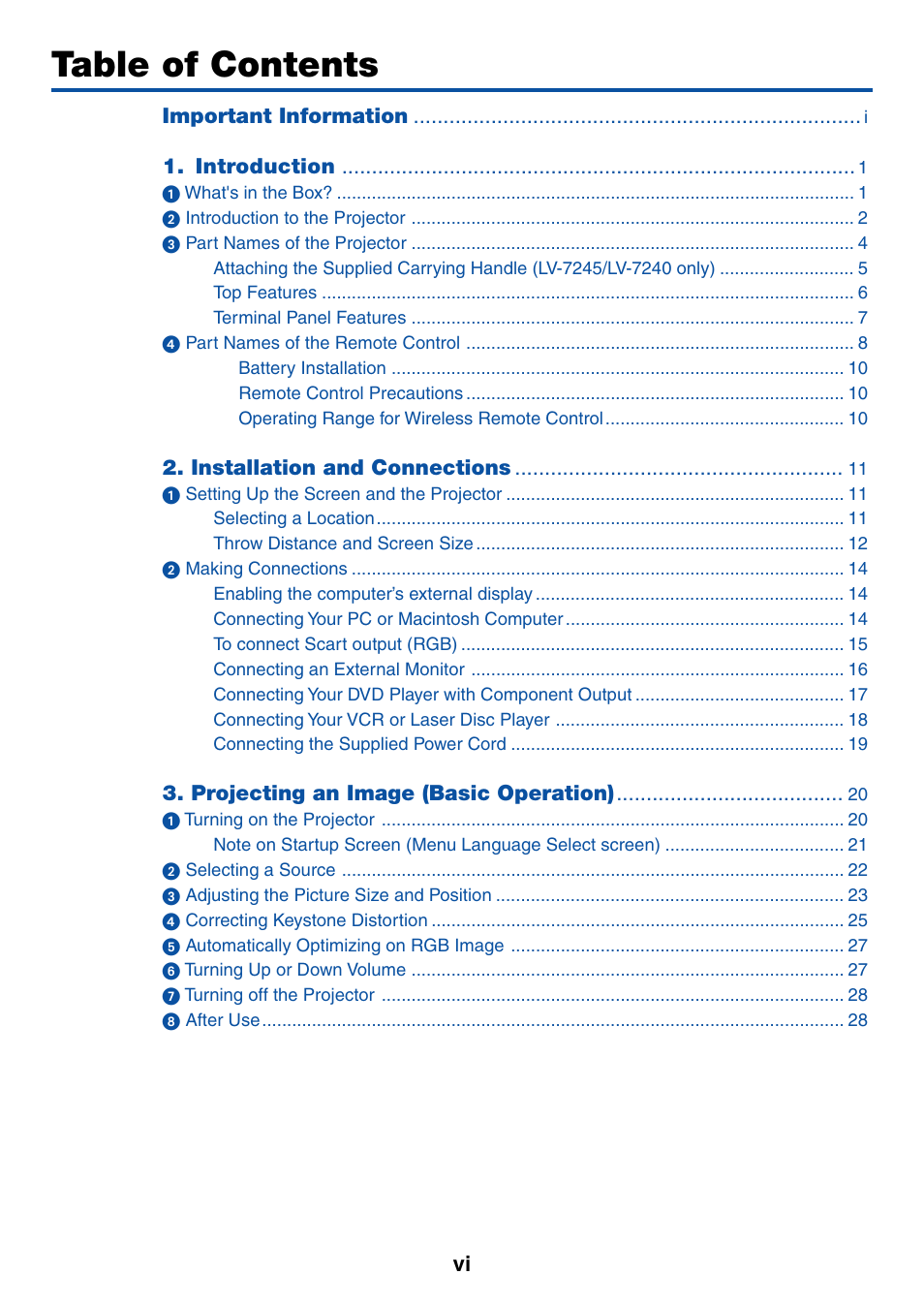 Canon LV-7245 User Manual | Page 7 / 71