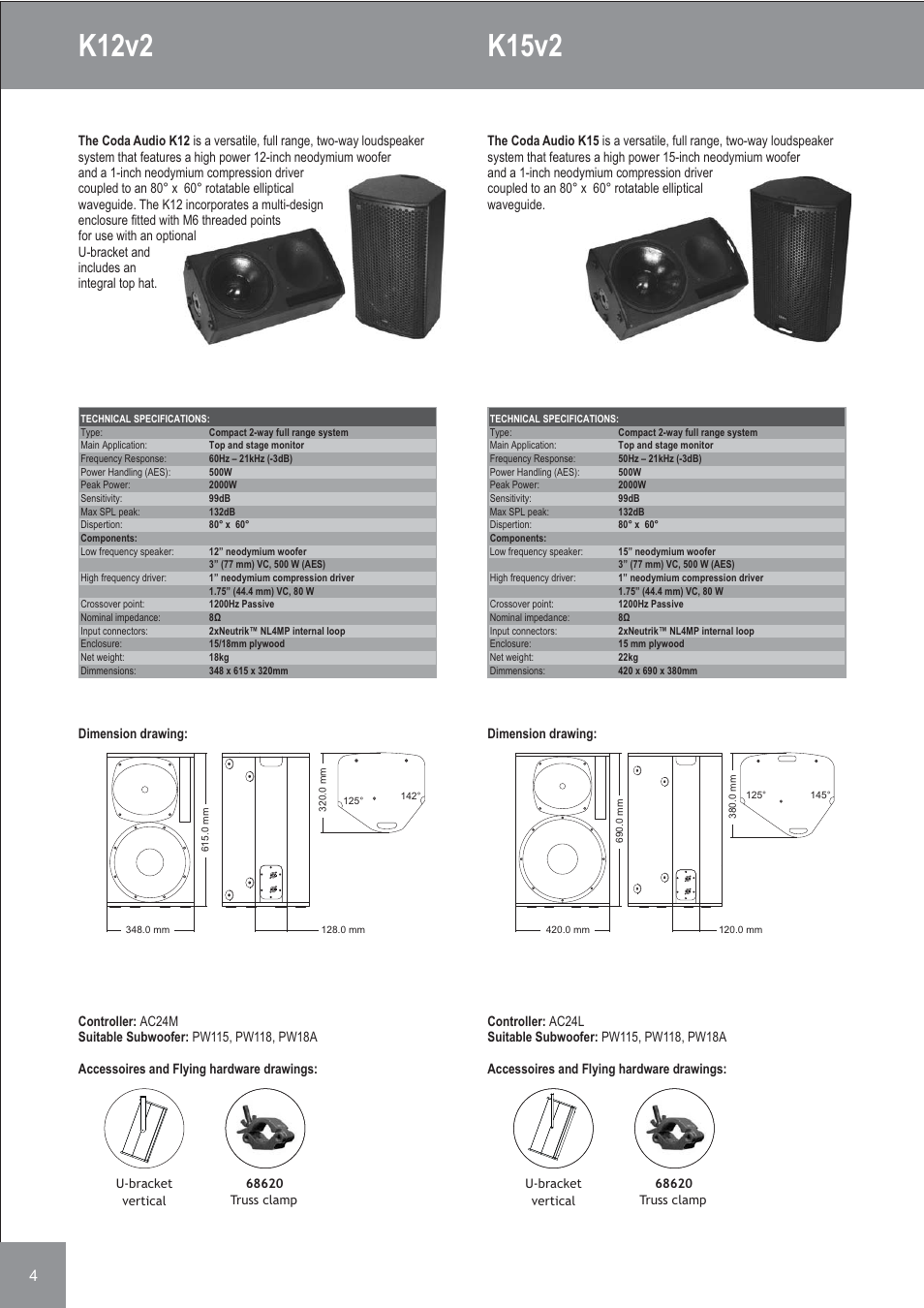 Coda Audio K-Series User Manual | Page 4 / 8