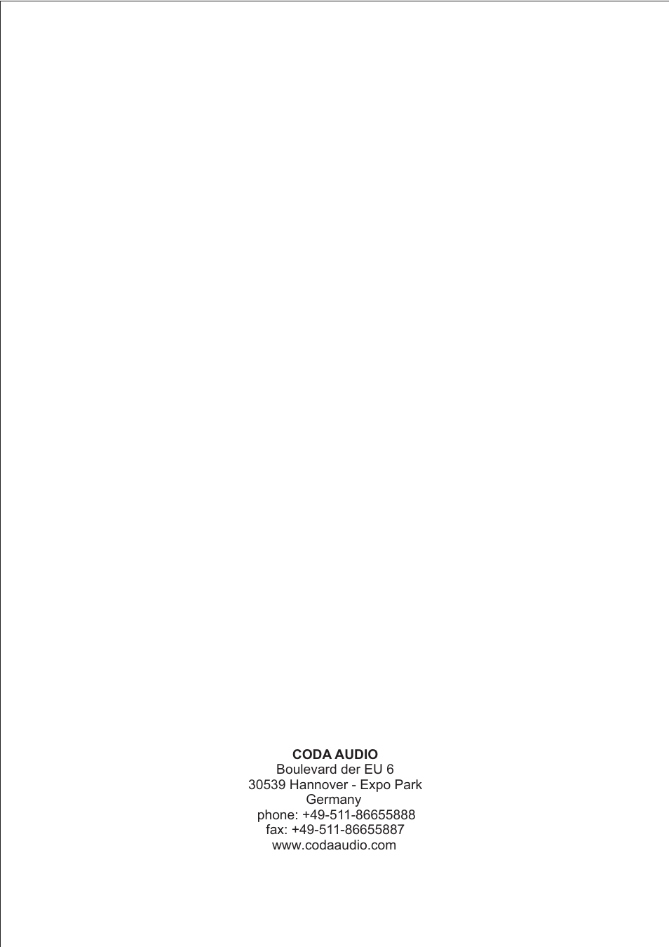 Coda Audio K-Series User Manual | Page 8 / 8