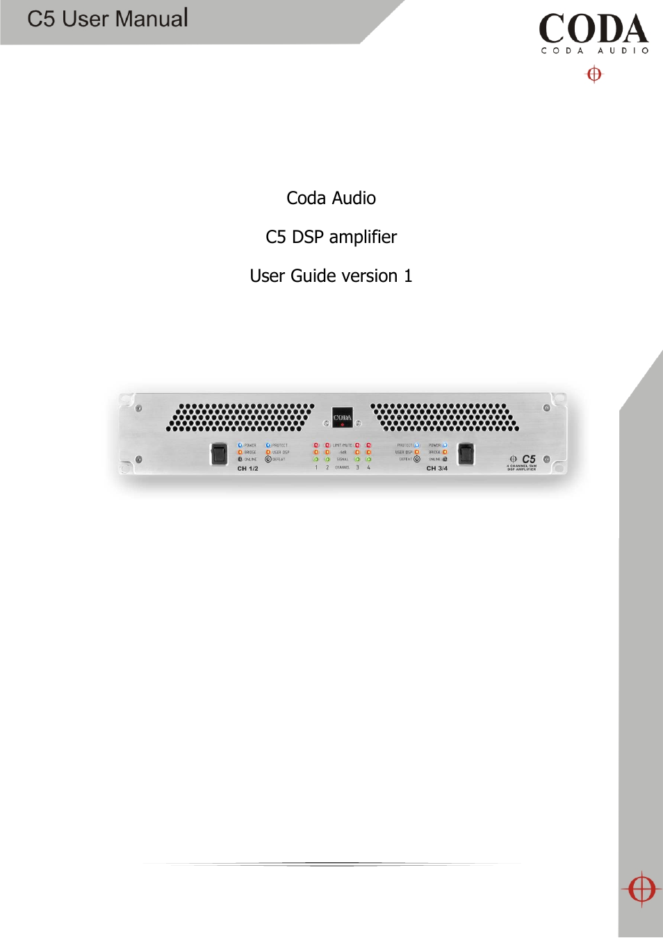 Coda Audio C5 User Manual | 33 pages
