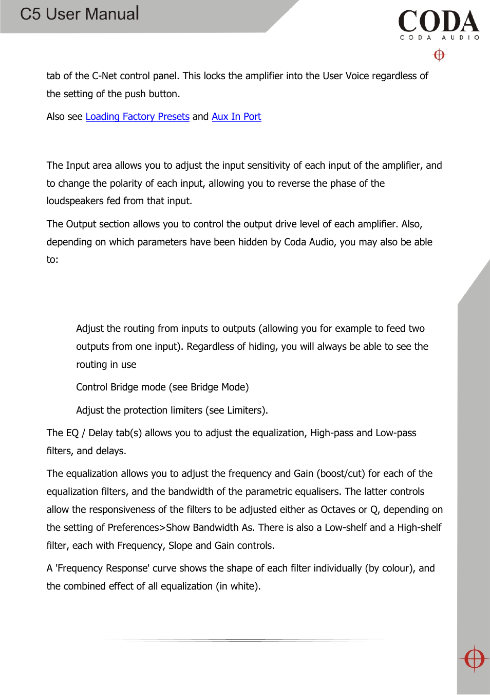 Coda Audio C5 User Manual | Page 20 / 33