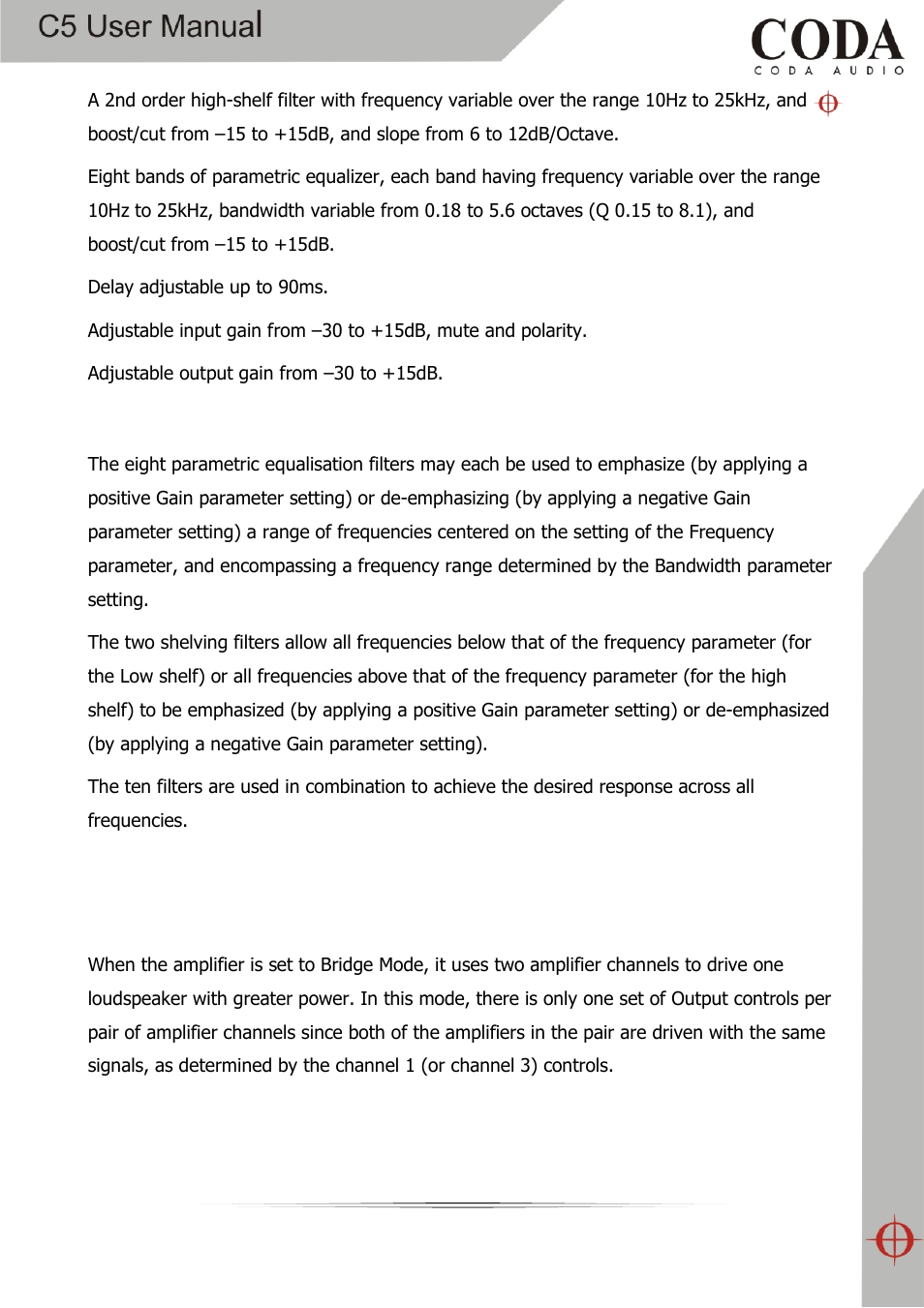 Coda Audio C5 User Manual | Page 25 / 33