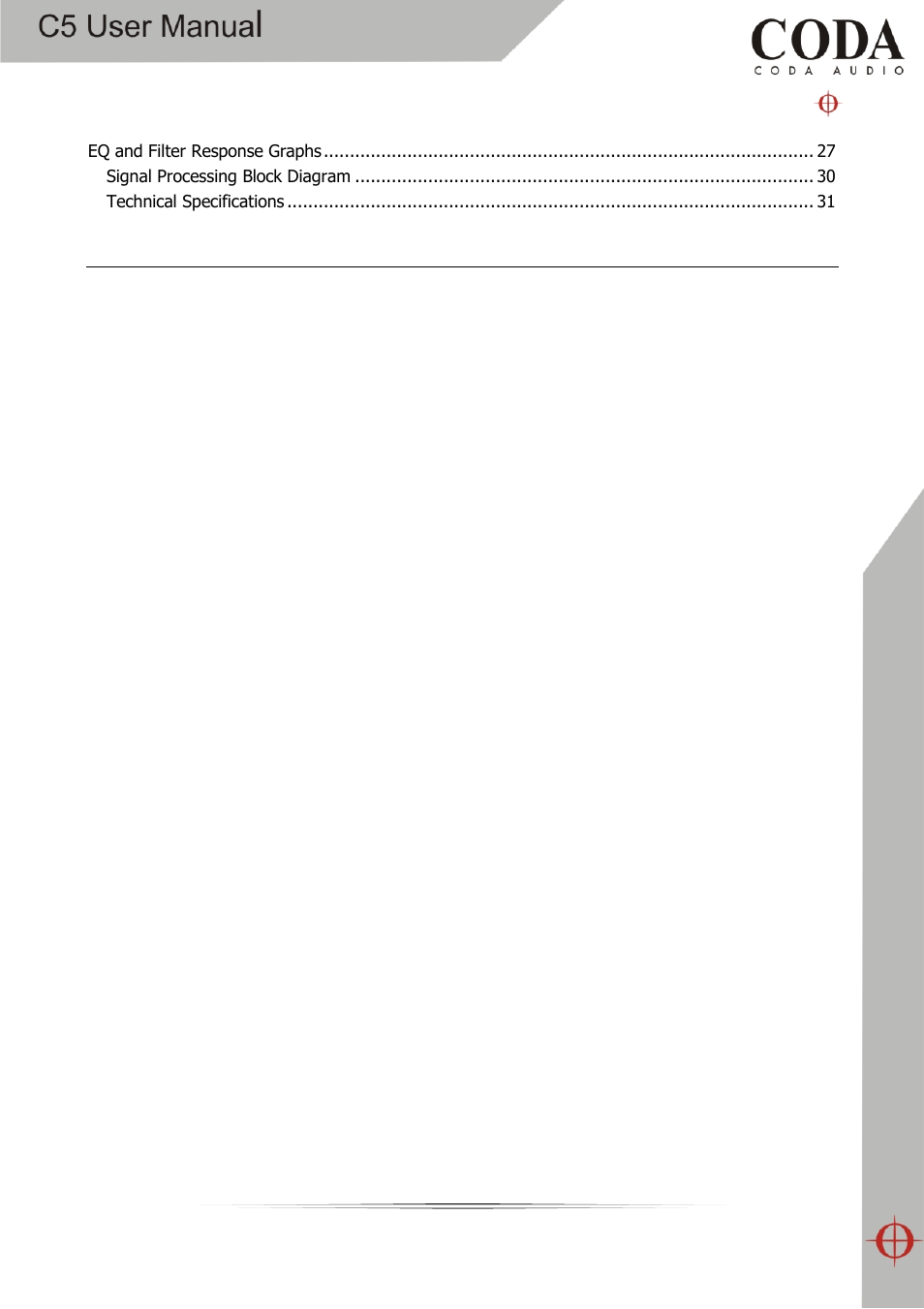 Coda Audio C5 User Manual | Page 4 / 33
