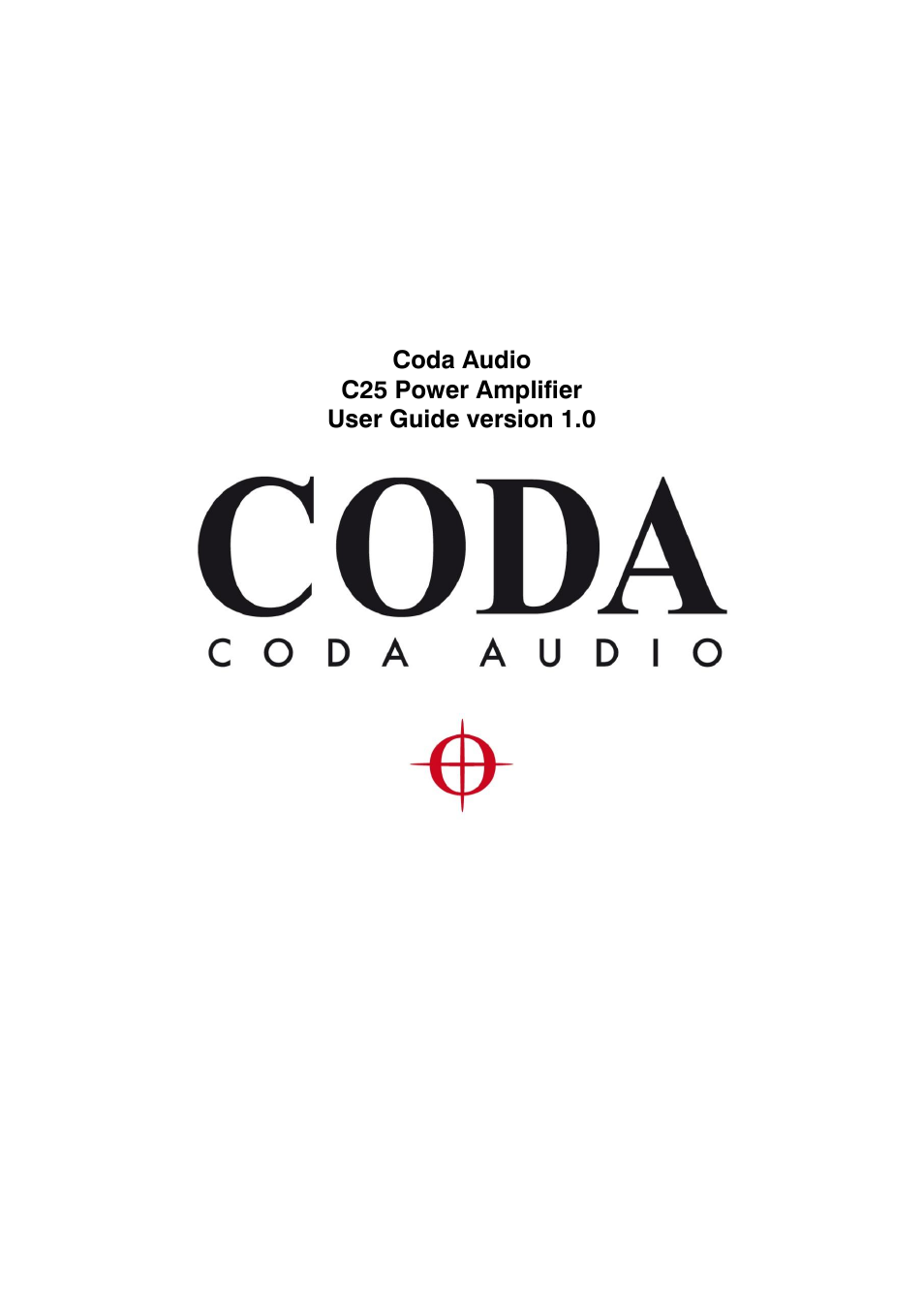 Coda Audio C25 User Manual | 12 pages