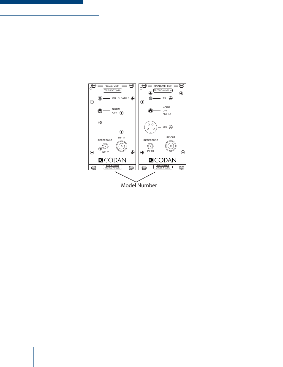 Identifying mt-3 model numbers, Model number, Figure 1-1: model number location | Codan Radio MT-3 User Manual | Page 12 / 50