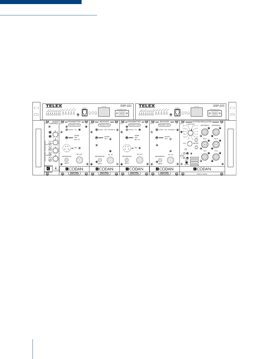 Base station (or repeater-base) operation, Telex, Dsp-223 | Codan Radio MT-3 User Manual | Page 24 / 50