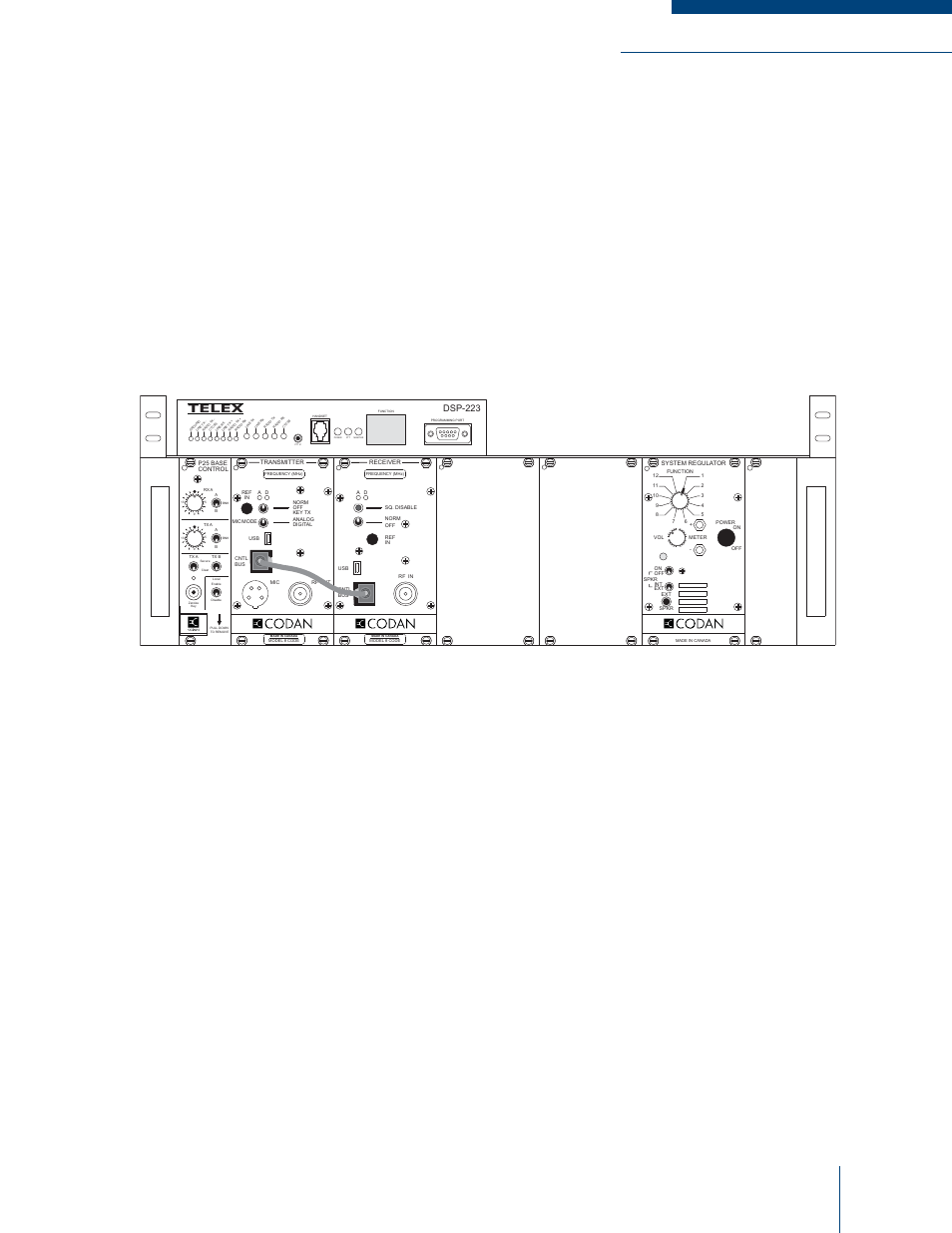 Alternate confi guration (using analog audio), Telex, Dsp-223 | Codan Radio MT-4E Analog and P25 Digital - User Guide User Manual | Page 23 / 58