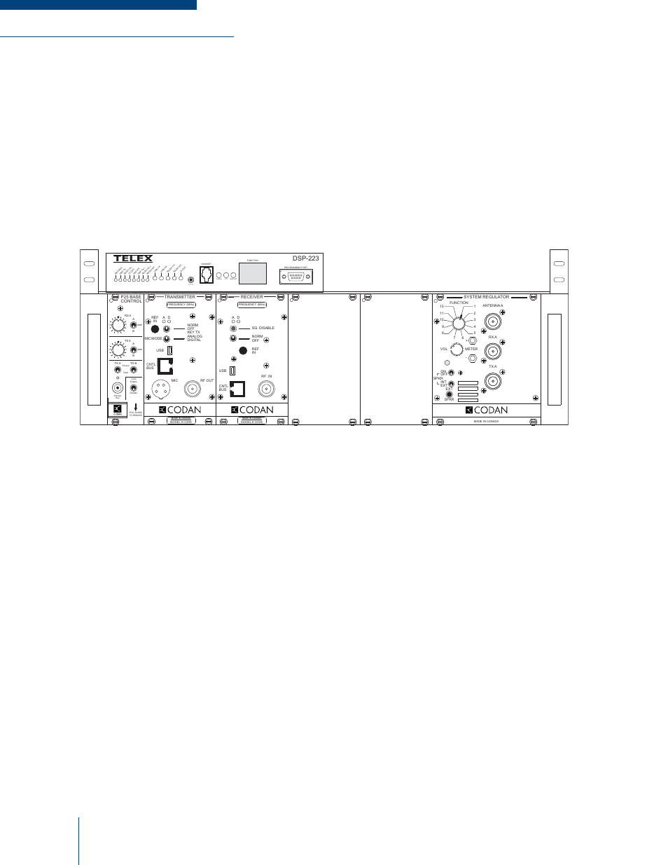 Analog controlled base station operation, Figure 3-4: mt-4e analog controlled base station, Telex | Dsp-223 | Codan Radio MT-4E Analog and P25 Digital - User Guide User Manual | Page 24 / 58