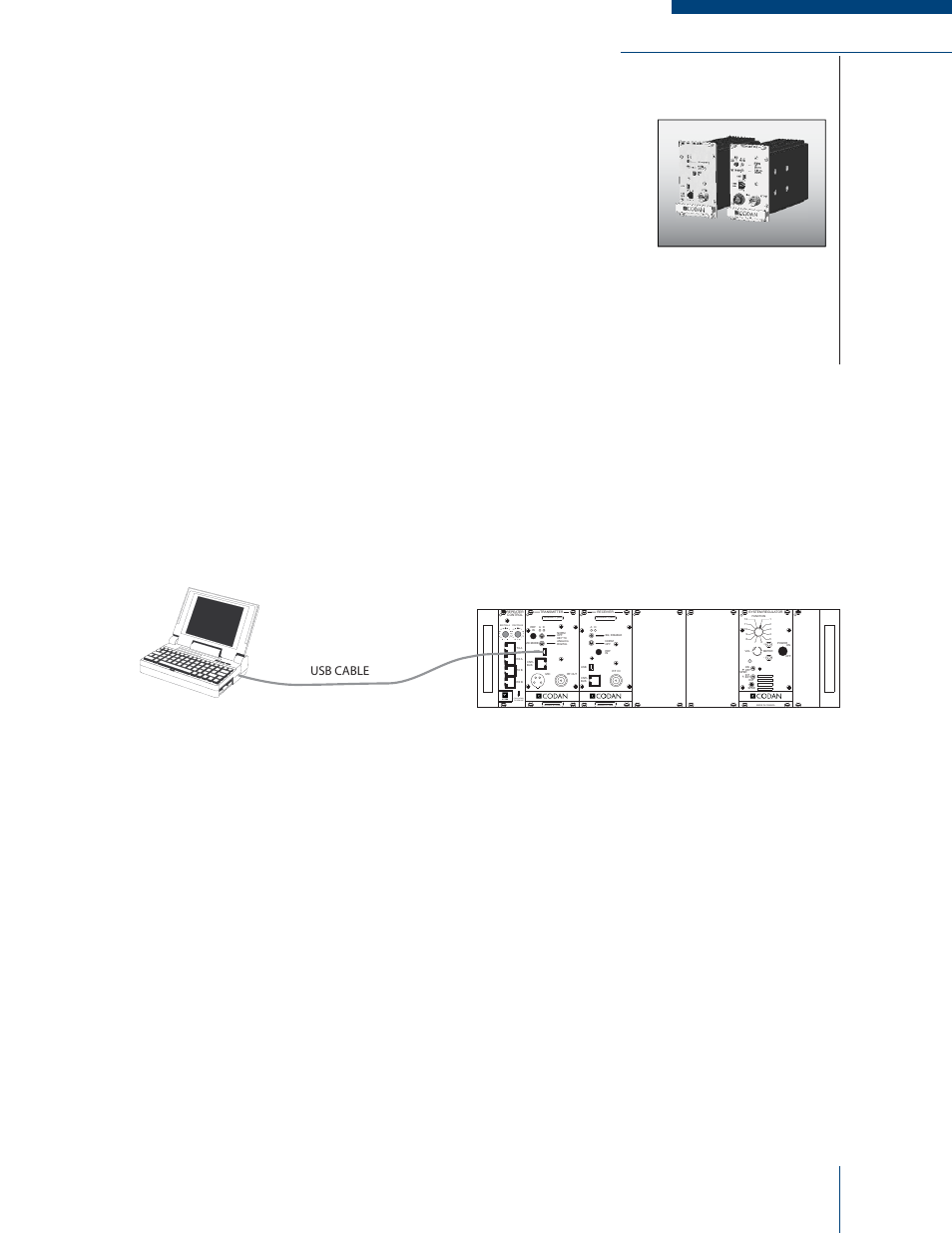 Chapter 5: software, Connecting the pc to the radio, Figure 5-1: pc to radio rss software connection | Made in canada, Usb cable | Codan Radio MT-4E Analog and P25 Digital - User Guide User Manual | Page 35 / 58