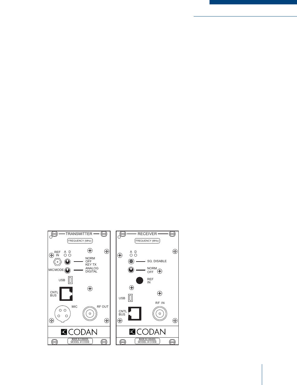 Mt-4e receiver (optional) and transmitter modules | Codan Radio MT-4E Paging User Manual | Page 29 / 54