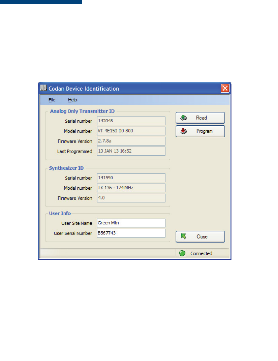 Firmware version number | Codan Radio MT-4E Paging User Manual | Page 46 / 54