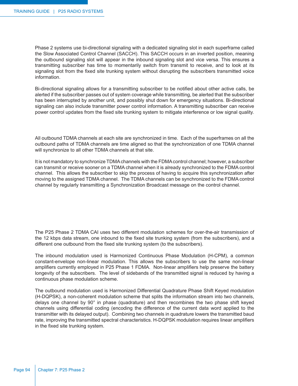 Physical layer | Codan Radio P25 Training Guide User Manual | Page 102 / 120