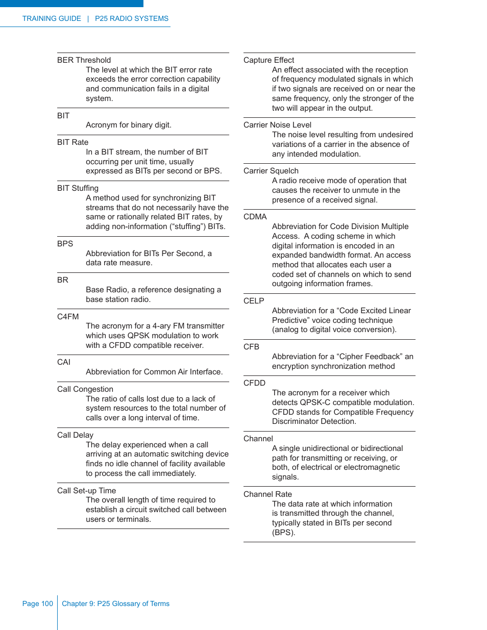 Codan Radio P25 Training Guide User Manual | Page 108 / 120