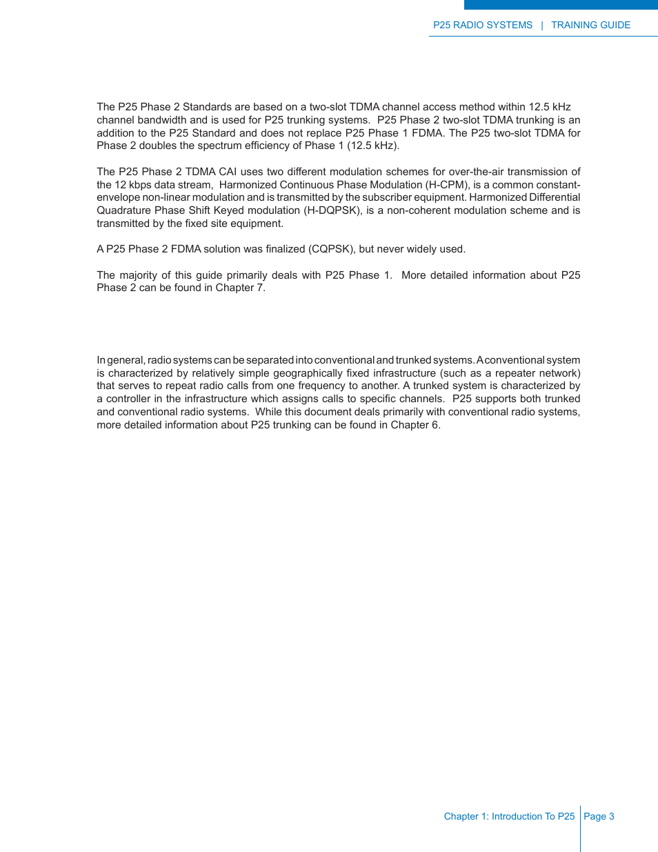 Conventional vs. trunked, Phase 2 | Codan Radio P25 Training Guide User Manual | Page 11 / 120