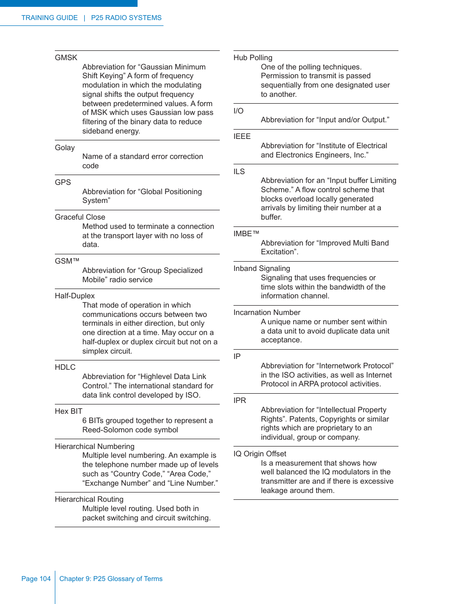 Codan Radio P25 Training Guide User Manual | Page 112 / 120