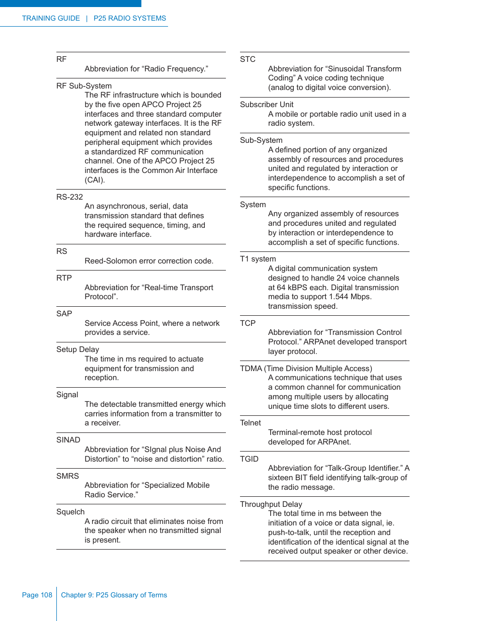 Codan Radio P25 Training Guide User Manual | Page 116 / 120