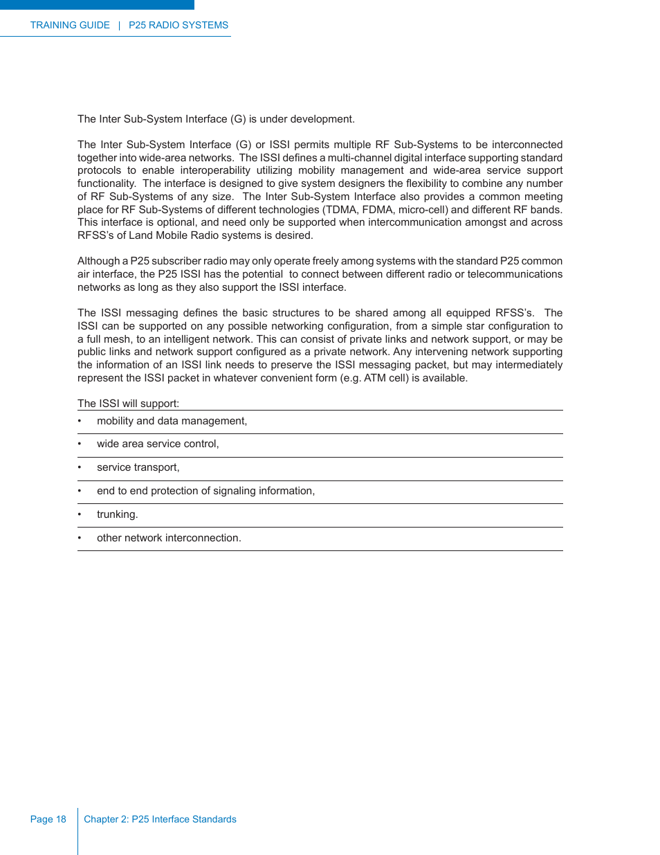 Inter sub-system interface | Codan Radio P25 Training Guide User Manual | Page 26 / 120
