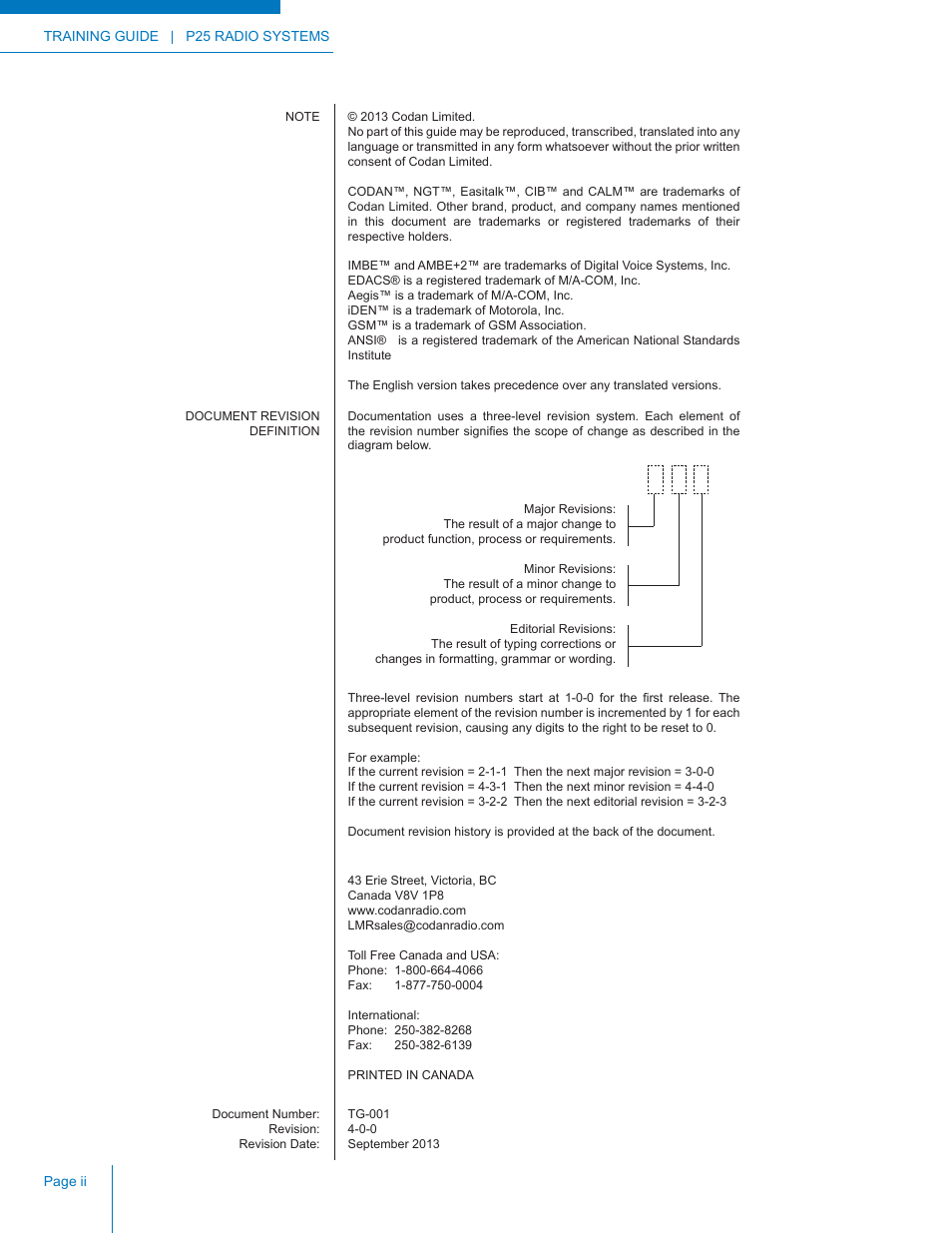 Codan Radio P25 Training Guide User Manual | Page 4 / 120