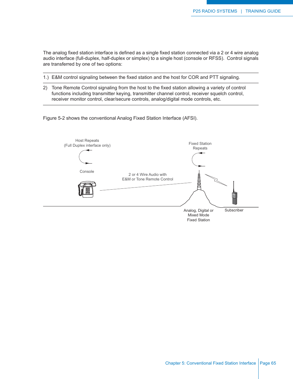 Analog fixed station interface | Codan Radio P25 Training Guide User Manual | Page 73 / 120