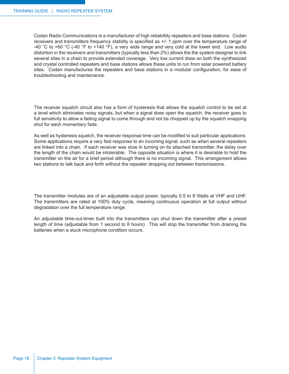 A) receiver modules, B) transmitter modules | Codan Radio Radio Repeater Systems Training Guide User Manual | Page 26 / 88