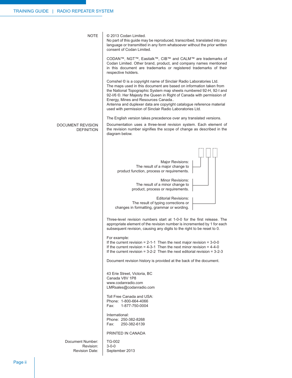 Codan Radio Radio Repeater Systems Training Guide User Manual | Page 4 / 88
