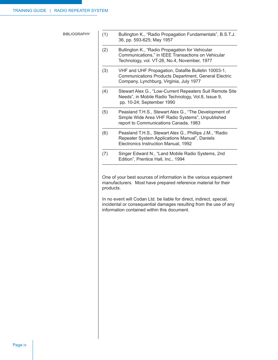 Codan Radio Radio Repeater Systems Training Guide User Manual | Page 6 / 88