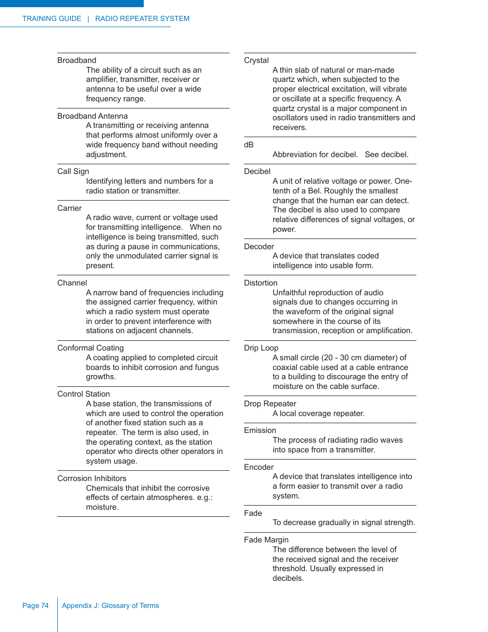 Codan Radio Radio Repeater Systems Training Guide User Manual | Page 82 / 88
