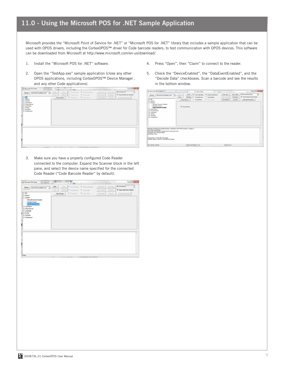 Code CortexOPOS User Manual | Page 9 / 10