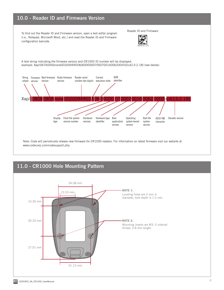 Code CR1000 User Manual | Page 8 / 11